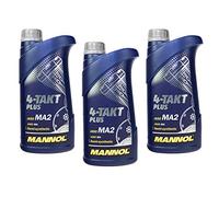MANNOL 4 temps Plus API SL SAE 10W-40 Huile synthétique partiellement synthétique pour moto 3 l