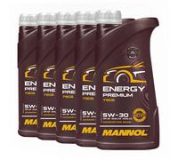 Mannol 5W-30 Énergie Huile à Moteur Premium, VW 505 01, dexos1 Gen3,5x1 Litre