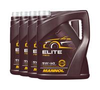 MANNOL 5W-40 ELITE Huile Moteur ACEA A3/B4, MB229.5, 20 Litres 4x5