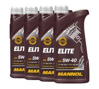 MANNOL 5W-40 ELITE Huile Moteur ACEA A3/B4, MB229.5, 4x1 Litres