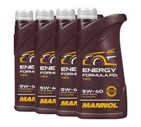 MANNOL 5W-40 Formule PD Huile Moteur MB 229.51, ACEA C3, 4x1 Litre