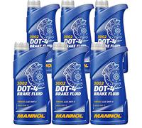 MANNOL 6 x 1 litre, 3002 liquides de frein DOT-4