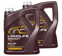 Mannol 7715 SAE 5W-30 Longue Vie Huile VW 504.00 507.00 MB 229.51 2x 5 Litre