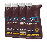Mannol 7720 Céramique SAE 5W-30 Huile Acea C3 ,VW 50501, BMW LL-04, 4x1 Litre