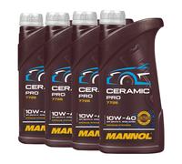 MANNOL 7726 CERAMIC PRO SAE 10W-40 Huile Moteur ACEA A3/B4, VW 505 00, 4x1 Litre