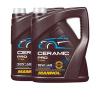 Mannol 7726 Céramique Pro SAE 10W-40 Huile Acea A3/B4, VW 505 00, 2x5 Litre