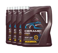 Mannol 7726 Céramique Pro SAE 10W-40 Huile Acea A3/B4, VW 505 00, 4x5 Litre