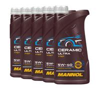 MANNOL 7727 CERAMIC ULTRA SAE 5W-40 Huile Moteur MB 228.5, BMW LL-01, 5x1 Litre