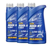 MANNOL 7820 4-Tact Aqua Jet SAE 10W-40 Huile Moteur Jetski NMMA FC-W, 3x1 Litre