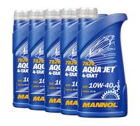 MANNOL 7820 4-Tact Aqua Jet SAE 10W-40 Huile Moteur Jetski NMMA FC-W, 5x1 Litre