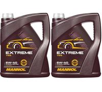 Mannol - 7915 Extreme Huile Moteur synthétique - 5W40 - ACEA A3/B4 - API SN/CH-4-5 l (Lot de 2)