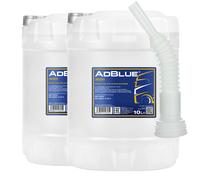 MANNOL Adblue Diesel-Abgasreinigung, 2x10 Litre Avec Flextube Auslaufhilfe