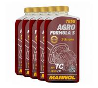 Mannol Agro Formula S 2-Takt Huile pour Tondeuse à Gazon Api TC, 5x1 Litre
