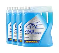MANNOL Antigel AG11 Longlife, Mélange Prêt à l’Emploi, 4x5 Litres