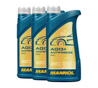 MANNOL Antigel AG13+ Concentré Pour Circuit De Refroidissement Jaune, 3x1 L