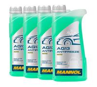 MANNOL Antigel AG13 Liquide De Refroidissement Prêt À L'Emploi, HOAT, 4x1 Litre