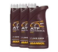 Mannol Atf Jws 3309 Huile de Transmission Automatique GM Ford Chrysler, 3x1 L