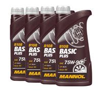 MANNOL Basic Plus 75W-90 Huile De Boîte API GL 4+ 4x1 Litre