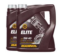 Mannol Elite 5W-40 Huile , Acea A3/B4, Api Sn / CH-4, BMW LL-01, 2x4 Litre