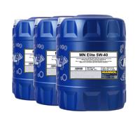 Mannol Elite 5W-40 Huile , Acea A3/B4, Api Sn / CH-4, BMW LL-01, 3x20 Litre