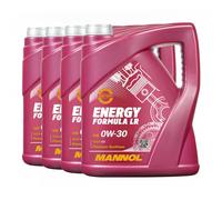 Mannol Énergie Formula LR SAE 0W-30 Huile , Acea C2, STJLR.03.5007, 4x5 Litre