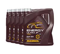 Mannol Énergie Ultra JP 5W-20 Huile Api Sn, Ilsac GF5, Ford M2C948, 5x4 Litres