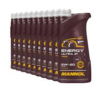 MANNOL Energy Ultra JP 5W-20 Huile Moteur API SN, ILSAC GF5, 10x1 Litres