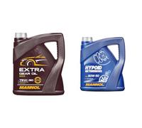 MANNOL Extra de getriebeoel 75 W 90 API GL 4/GL 5 LS, 4 L & hypoid getriebeoel de 80 W 90 API GL 4/GL 5 LS, 4 Litre