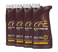 Mannol extreme SAE 5W40 Huile VW 50200, 50500, MB 229.5, BMW LL-01, 4x1 de Litre