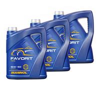 MANNOL Favorit 15W-50 API SL CF-4 Huile Moteur 15W50 3 x 5 L