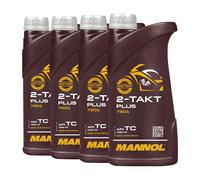MANNOL Huile 2 Temps Semi-Synthétique API TC Pour HUSQVARNA 242, 4x1 L