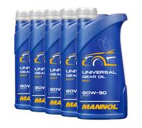MANNOL Huile De Boîte 80W-90 GL-4 API GL-4 MIL-L 2105, 5x1 Liter