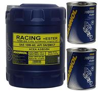 MANNOL Huile de moteur SAE 10W-60 RACING + ESTER, 10 l, huile de rinçage Motor Flush