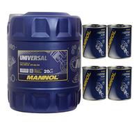 MANNOL Huile de moteur Universal 15W-40 API SN/CH-4 Huile de rinçage Motor Flush, 20 l