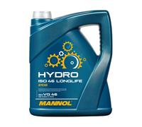 MANNOL Huile Hydraulique Hydro ISO 46 Longlife, AFNOR FRANCE NF E 48-603, 5 L