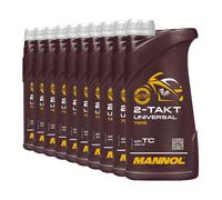 MANNOL Huile Minérale Moteur 2-Temps Universelle, API TC, ISO L-EGB 10x1 L