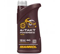 MANNOL Huile Moteur 15W-50 4 Temps API SM JASO MA-2 1 L Synthétique
