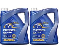MANNOL Huile moteur DIESEL EXTRA 10W-40 Huile en partie synthétique ACEA A3/B4 API CH-4 API SL 5 L Compatible avec VW Golf 7 3/5 portes 5G1, BQ1, BE1, BE2 Golf 4 3/5 portes 1J1 Golf 5 3/5 portes 1K1