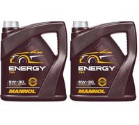 MANNOL Huile moteur ENERGY 5W-30 Huile en partie synthétique Huile ACEA A3/B4 API CH-4 API SN 5 L (Lot de 2)