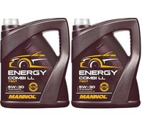 MANNOL Huile moteur ENERGY COMBI LL 5W-30 huile ACEA C3 API SN 5 L Compatible avec VW Golf VII 3/5 portes 5G1, BQ1, BE1, BE2 Golf IV 3/5 portes 1J1 Golf V 3/5 portes 1K1 Golf VI 3/5 portes 5K1