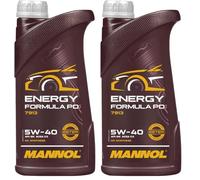 MANNOL Huile moteur ENERGY FORMULA PD 5W-40 ACEA C2 ACEA C3 API SN 1 L Compatible avec VW Golf VII 3/5 portes 5G1, BQ1, BE1, BE2 Golf IV 3/5 portes 1J1 Golf V 3/5 portes 1K1 Golf VI 3/5 portes 5K1