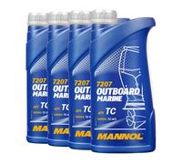MANNOL Huile Moteur Marine 2 Temps, API TC, JASO FC, 4x1 L
