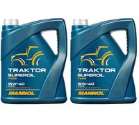 MANNOL Huile moteur Traktor 15W-40 Huile minérale Huile API SG API CD Superoil 5 L (Lot de 2)
