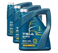 MANNOL Huile moteur TS-4 15W-40 Huile minérale huile ACEA E7 ACEA A3/B3 ACEA A3/B4 API CI-4 API CH-4 API CG-4 API CF-4 API CF API SL SHPD 5 L Compatible avec MERCEDES-BENZ Berline W204