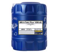 MANNOL Huile moteur 4-Takt Plus 10W-40 – Huile en partie synthétique API SL JASO MA2 – 20 L
