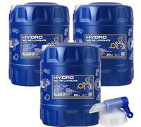 MANNOL HYDRO ISO 46 Huile hydraulique liquide MN2102-20 avec robinet d'écoulement 60 l