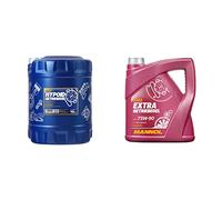 MANNOL hypoid getriebeoel 80 W de 90 API GL 4/GL/5 LS, 10 L & Extra de getriebeoel 75 W 90 API GL 4/GL 5 LS, 4 L