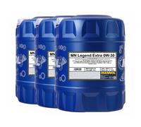 MANNOL Legend Extra 0W-30 Huile Moteur BMW LL-12FE, FIAT 9.55535-DS-1, 3x20 L