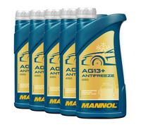 MANNOL Liquide Antigel AG13+ G11/G48, Concentré Jaune, 5x1 L