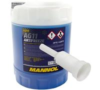 Mannol Longterm Antifreeze Protection anti-gel 10 l - 40 °C - Bleu avec bec verseur